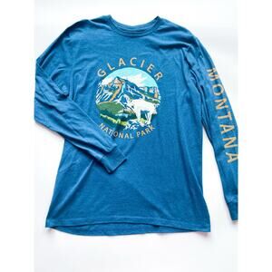 Glacier National Park Long Sleeve T-Shirt Size M/L